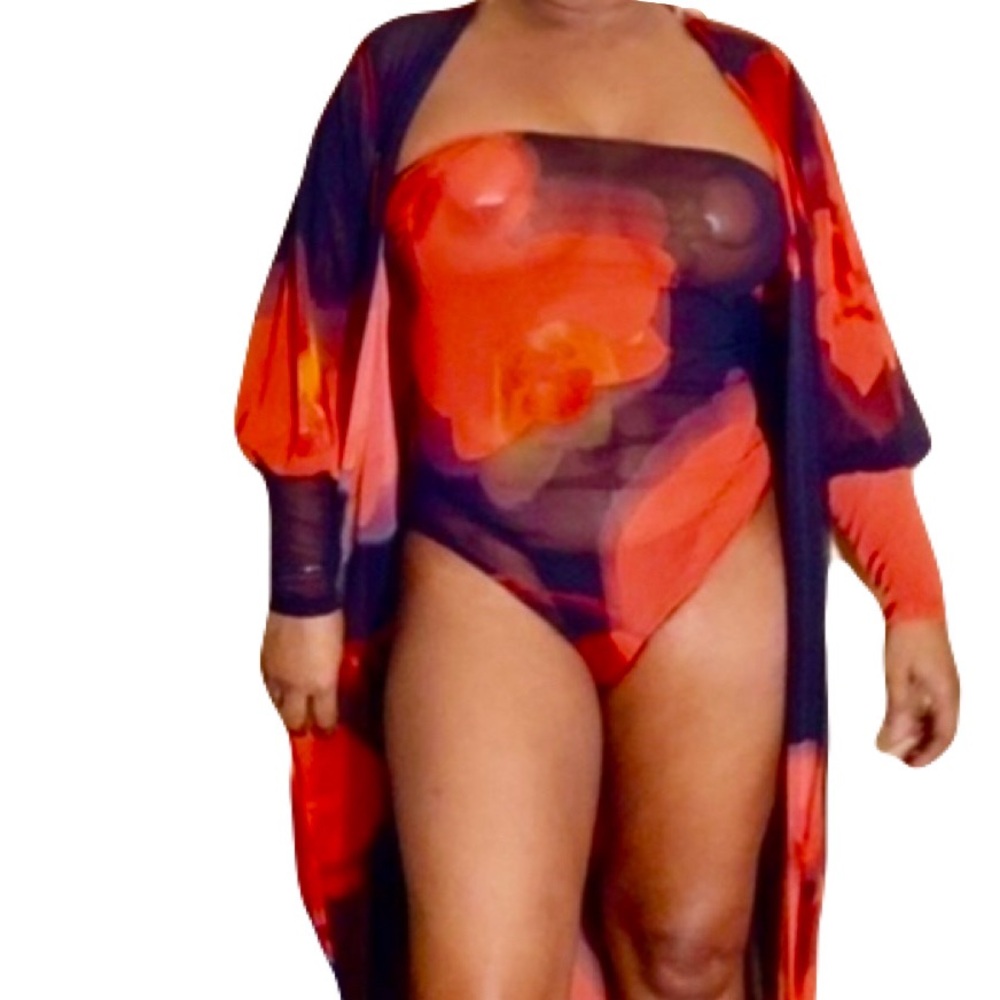 Bodysuit with matching rob